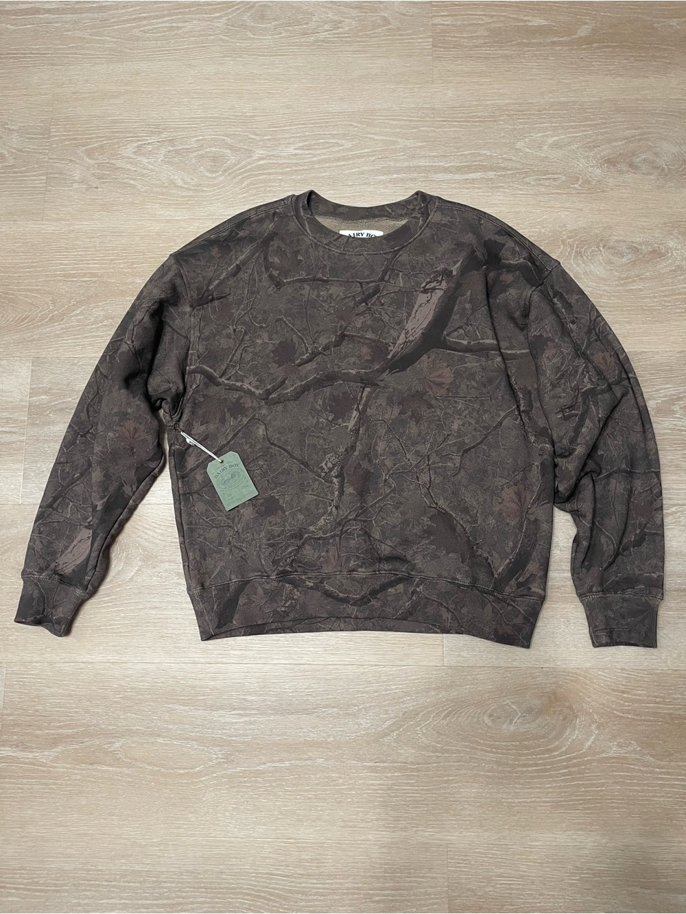 Dairy Boy camo crewneck